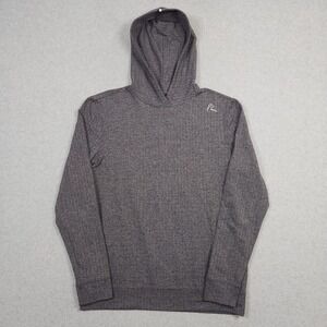 Rhoback Hoodie Mens Small Gray Herringbone Performance Pullover Golf Stretch